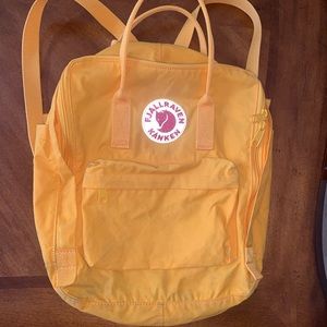 yellow normal sized kanken bag